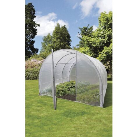 Nortene – Serre tunnel Cerea 9m² – Dimensions 3x3x2m – Structure acier galvanisé – 1 porte pour protection optimale des plantations