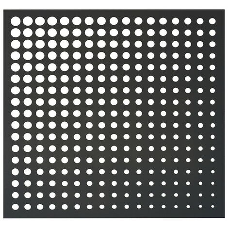 Nortene – Panneau décoratif Moon anthracite 1 m² – Résine polypropylène anti UV – Fixé au mur – Design original avec perforations décoratives