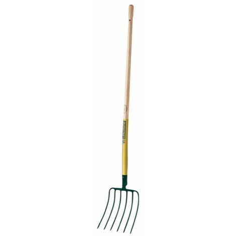 Leborgne – Fourche à maïs 6 dents – Outils forgés et trempés – Hauteur de tête 32cm – Largeur de tête 27cm – Poids 1,1kg