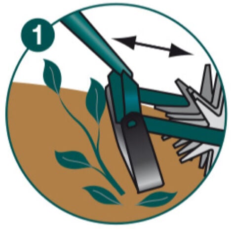 LEBORGNE Grattoir oscillant/émietteur NaturOvert - manche bois 150cm certifié PEFC 100%