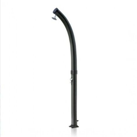 GRE – Douche solaire courbée 22L en PVC noir – Robinet réglable – Installation facile près de la piscine – Chauffe eau par énergie solaire (1/5)