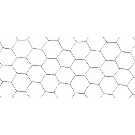 NORTENE Grillage métalique 0,5 x 25 m - maille 25 x 0,8 mm - structure hexagonale - triple torsion (1/2)