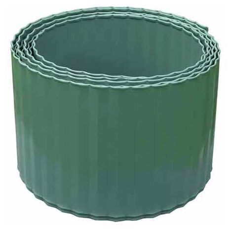 Nortene – Bordure acier galvanisé ondulé 600 x H 14 cm – Traitement anti-UV – Pour allées et tapis végétaux – Couleur verte