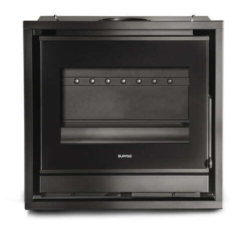 Supra – Insert cheminée à bois 6kW – Ouverture latérale – Dimensions 59 x 55,5 x 40,5 cm – Acier – Rendement 75% – Compatible avec cheminée ouverte - NEO 55 E