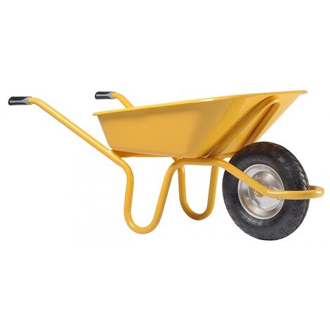 Haemmerlin – Brouette de jardin 100L – Charge utile 250 kg – Caisse peinte 1,2 mm – Châssis Alpha indéformable – Roue gonflée Ø 400 mm (1/3)