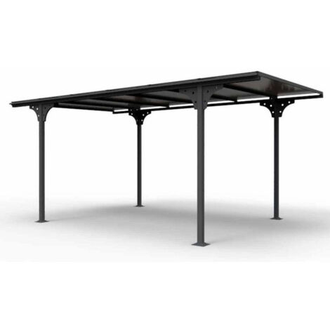 Carport 14.70m² gris anthracite - Habrita - car3050altp