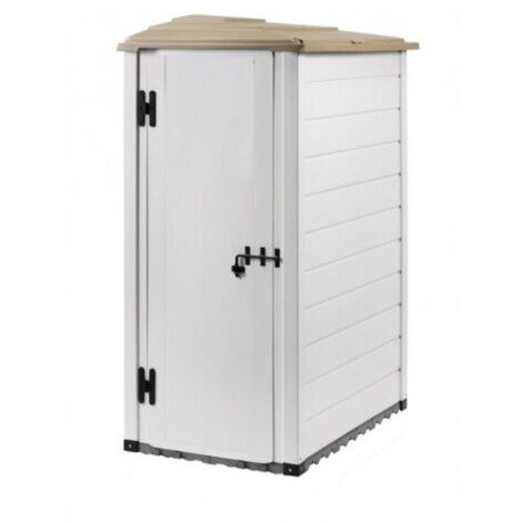 Habrita Foresta - Abri de jardin adossé en résine 1m2 22mm - EVO100.1REVERSO