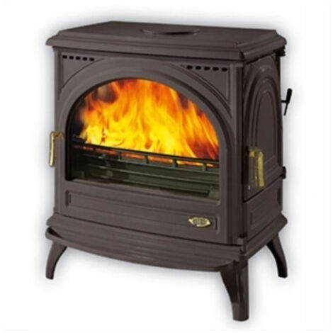 Godin – Poêle à bois fonte 11 kW – Habillage anthracite – Chargement avant ou latéral – Raccordement fumées arrière ou dessus – 366101 - Fonte-CARVIN-11 (1/6)