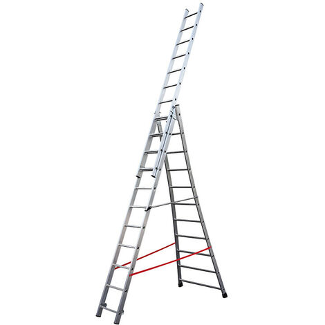 HAILO Echelle transformable base évasée Premium - 3x11 échelons - 7,76m (1/5)
