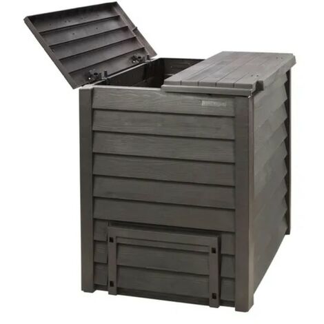 GARANTIA Composteur d'extérieur gris en Polypropylène 600L