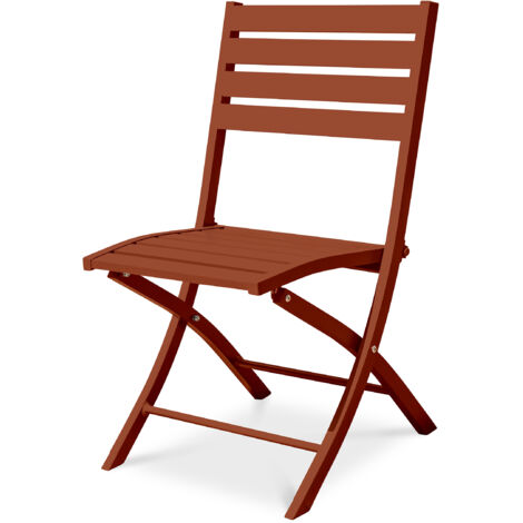 Chaise de jardin en aluminium, DCB GARDEN Marius, rouge (1/5)