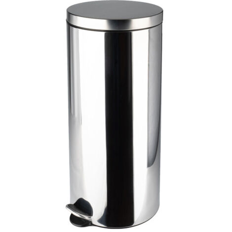 HAILO Poubelle de cuisine à pédale 30L Chromée - SELEKTA (1/5)