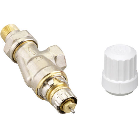 Danfoss – Corps de robinet radiateur équerre inversée F 3/8' – Raccord femelle – Compatible chauffage central – Laiton durable