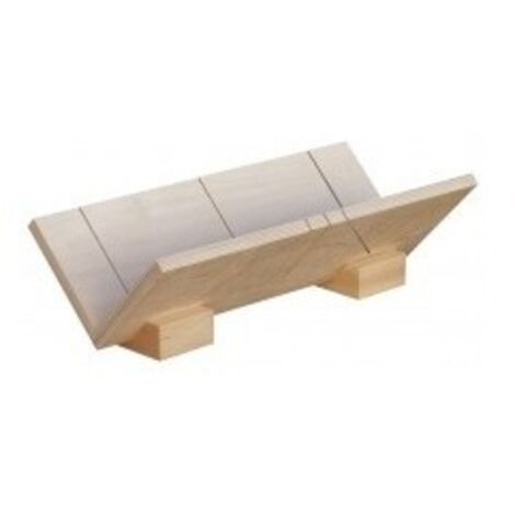 Outifrance – Boîte à onglet pour corniches en multiplis 12mm – Collée, vissée, poncée – 3 coupes verticales 45°/90°/45° – Dimensions intérieures 350x110x110mm