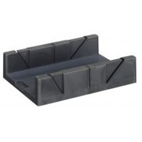 Outifrance – Boîte à onglet pour plinthes en ABS – Coupe verticale 90° et coupes inclinées 45°/60° – Dimensions intérieures 320x180x60mm