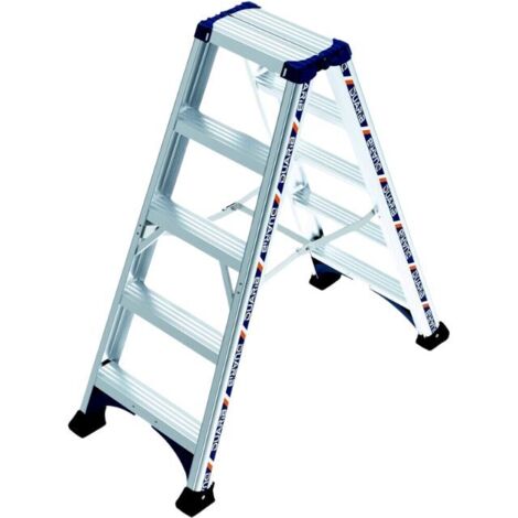 Centaure – Marchepied double accès 2x5 marches – Aluminium ergonomique – Hauteur d'accès 2,70 m – Charge maximale 150 kg – Antidérapant et autostable