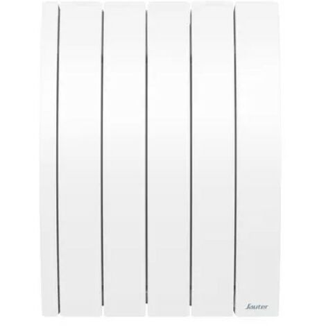 Sauter – Radiateur électrique connecté horizontal 500W – Inertie fluide pour chaleur douce – Programmation libre et pilotage à distance – Surface chauffée 5m²