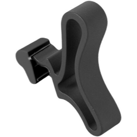 Sauter – Patère courbe pour sèche-serviettes à lames plates – Aluminium anthracite – Hauteur 90mm – Largeur 20mm – Profondeur 70mm