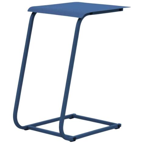 PROLOISIRS Table basse de jardin Violette II en acier 35 x 52 x 48 cm - bleu (1/3)