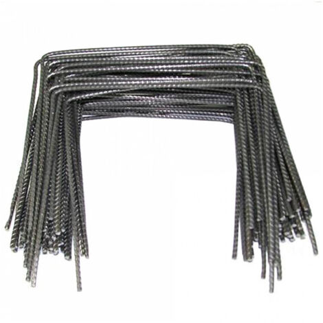 Nortene – Lot de 100 agrafes métalliques Fixsol XL 20 x 25 x 20 cm – Pour fixation paillage – Acier 4 mm – Résistance optimale au vent (1/6)