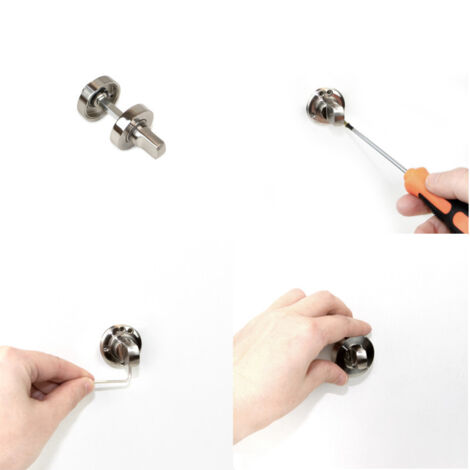 EMUCA 5 jeux rosace de condamnation, rosace ronde pour porte intérieur, Ø 35 mm, Nickel satiné (1/9)