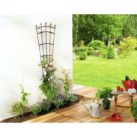 Arche de jardin en bois avec treillis 150 x 50 x 220 cm - Cdiscount Jardin