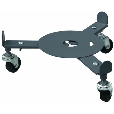 Nortene – Support roulant extensible 30 à 42 cm – En métal peint – 2 roulettes avec freins – Résistance 80 kg – Coloris gris