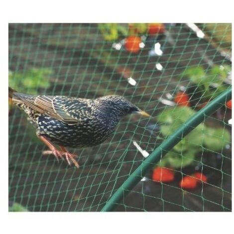 Nortene – Filet anti-oiseaux 5m x 10m – Protection ajustable pour arbres fruitiers – Maille 18mm – Traitement anti-UV pour récoltes