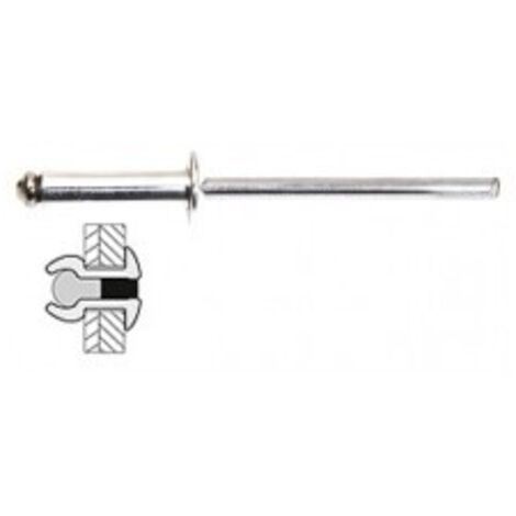 TECHMAN 50 rivets alu / acier à tête plate Ø 4,8 x 25 mm (1/2)
