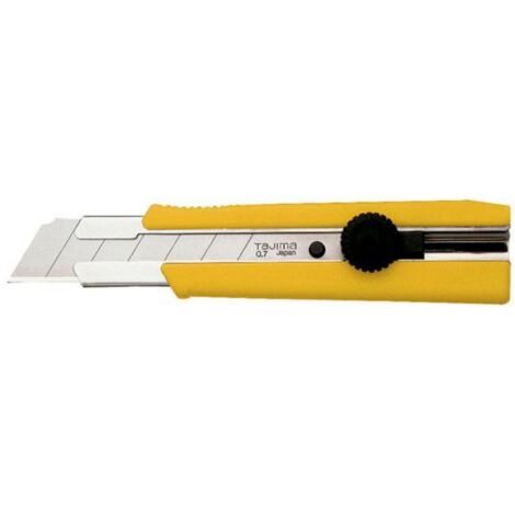 Cutter gros travaux ROCK-HARD 25 mm – Lame en acier inox renforcé – Blocage puissant par molette crantée – Pour travaux intensifs – Lutz Blades (1/5)