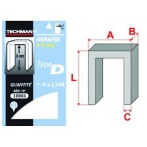 OUTIFRANCE Agrafes T50 - Type D 12 mm 5000 p. (1/2)