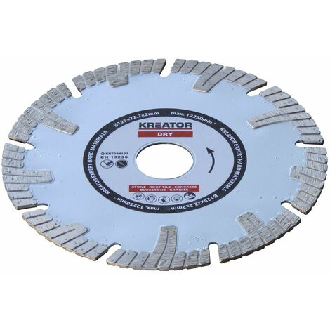 KREATOR Disque diamant béton armé - Alésage 22,2 mm 1 disque 230 mm 2,6 mm (1/2)