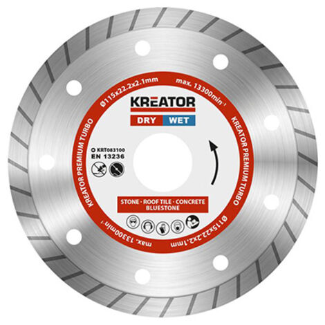 KREATOR Disque diamant universel turbo - Alésage 22,2 mm Ø 230 mm 2,6 mm (1/3)