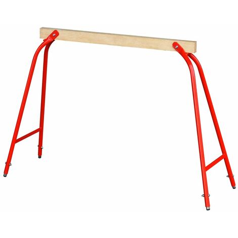 Outifrance – Tréteau télescopique en bois et métal – Réglage hauteur 71-89 cm – Charge maximale 300 kg – Dimensions plié 800 x 345 mm