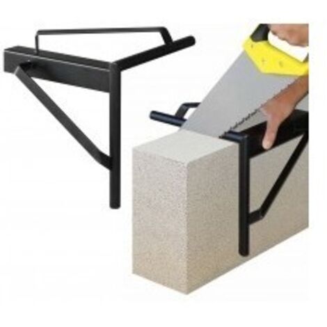 Outifrance – Guide de coupe 260 x 260 mm – Acier réversible pour coupes précises à 90° – Pour carreaux de plâtre et béton cellulaire (1/4)