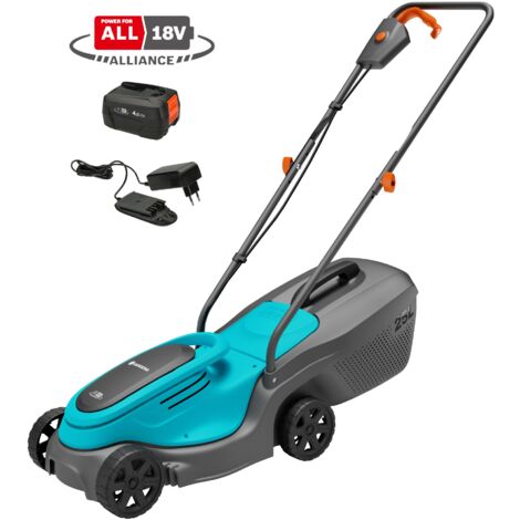 GARDENA Tondeuse PowerMax 30/18V POWER FOR ALL. 150 m². Largeur de coupe 30 cm. Batterie Li-Ion. Kit Prêt à l'emploi. (14630-20)
