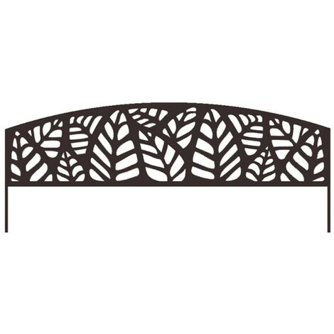 Nortene – Bordure métal décoratif à planter 0,40 x 1m – Couleur brun – Installation facile en terre – Résistante aux intempéries