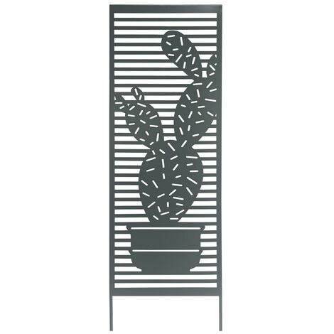 Nortene – Treillis métal décoratif à planter pour grimpantes – 120 cm de hauteur – 33 cm de largeur – Motifs ajourés en découpe laser – Bleu/vert (1/3)