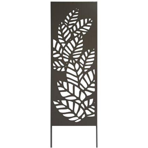 Nortene – Treillis métal décoratif à planter 120 cm – Support pour plantes grimpantes – Installation facile – Coloris brun – 33 cm de long
