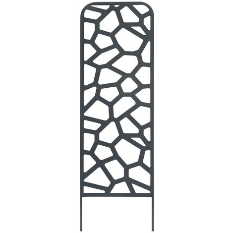 Nortene – Treillis métal décoratif à planter – 120 cm de hauteur – 33 cm de largeur – Motifs ajourés en découpe laser – Revêtement peinture poudre (1/4)