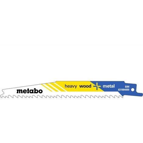 METABO 5 lames de scie sabre « heavy wood + metal » BiM - 150 x 1,25 mm (1/2)