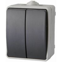 Interrupteur - Aquatop - Double va-et-vient - IP54 - 2 boutons - Usage extérieur