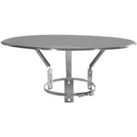 Joncoux – Chapeau pare pluie inox Ø125-200 mm – Protection intempéries pour poêle à granulés – Ventilation optimale