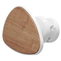 Sauter – Patère en galet pour sèche-serviettes – ABS finition bois blanc – Charge max 10 kg – Installation facile – Compatible avec lames plates et tubes