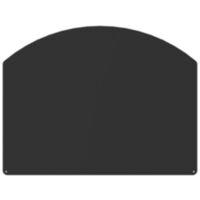 Le Marquier – Plaque de protection demi-ronde noire en acier peint – 75x65 cm – Pour poêles à bois et granulés – Certifiée Origine France Garantie