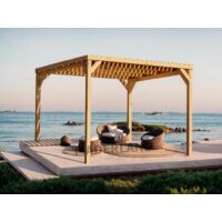 MADERLAND Pergola en bois autoportante - modèle TOULOUSE - 300 x 300 cm