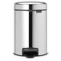 Poubelle de salle de bains 3 l brilliant steel BRABANTIA Pedal bin newicon 3l