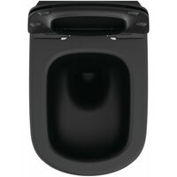 Pack WC suspendu Tesi AquaBlade - Noir mat - Abattant frein de chute ultra-fin