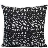 PROLOISIRS Coussin déhoussable exterieur décor Motif Graphique mosaic noir 45 x 45 cm