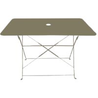 CHALET & JARDIN Ensemble repas Bistrot dépliant métal - Table + 4 Chaises - Taupe